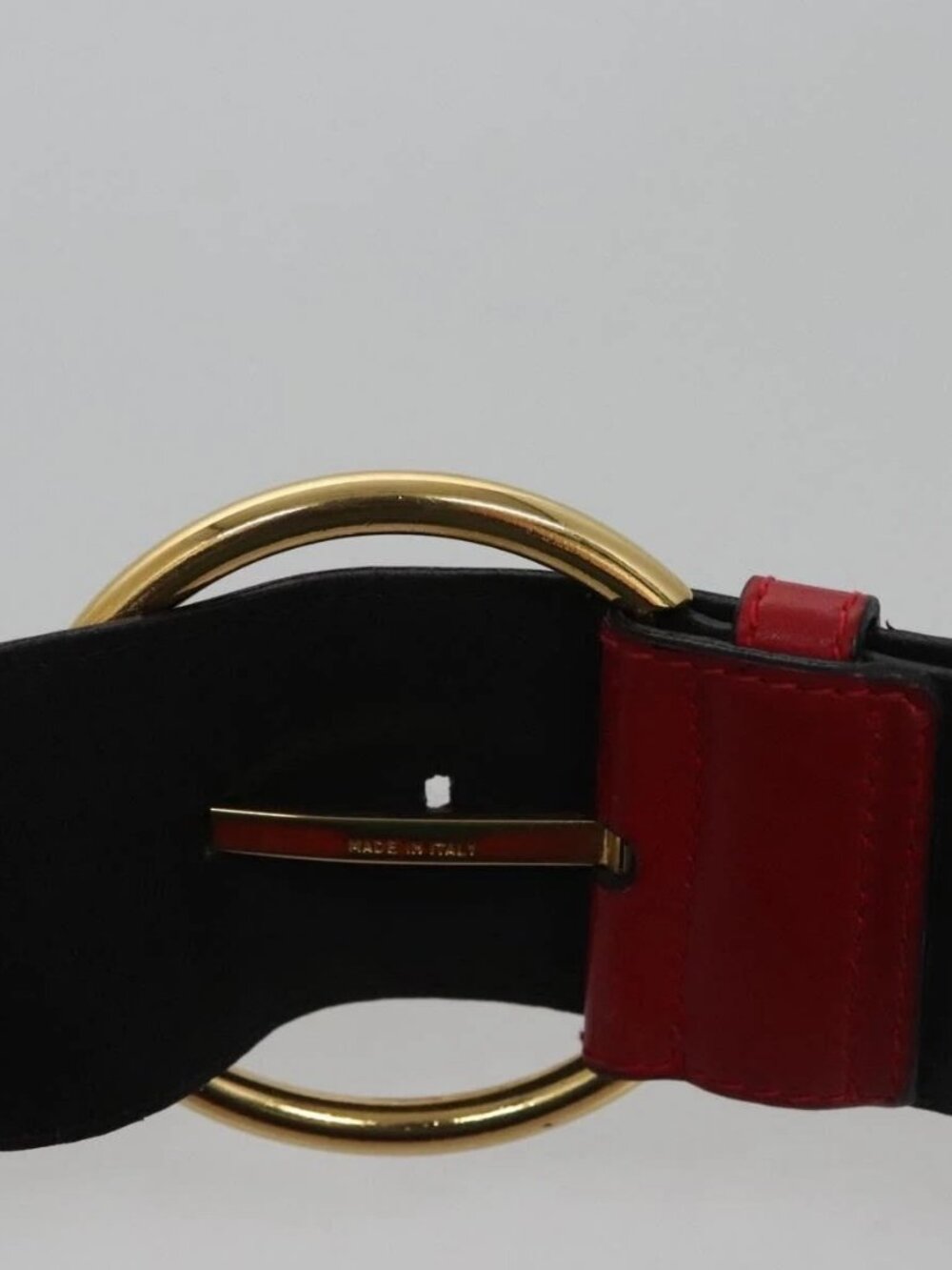 Salvatore Ferragamo Gancini Waist bag Leather Red Auth 115429 - Picture 12 of 16